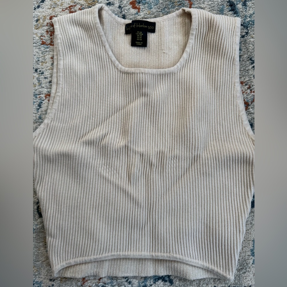 Ribbed cropped shirt